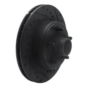 Chevrolet ASTRO Brake Rotor (1) - Front Right - R1 Concepts - Drilled & Slotted - Black - `90-`02
